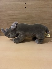 Rhinoceros Plush Soft Toy - Grey - Endangered - Ark Toys