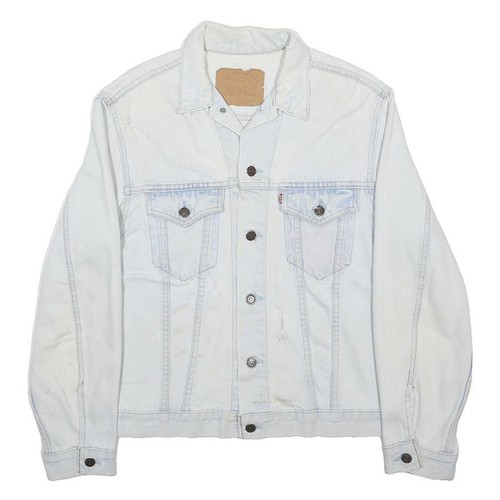 Levi mens white denim jacket - mens,