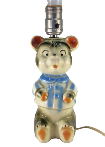 Vintage teddy bear bedside - vintage,