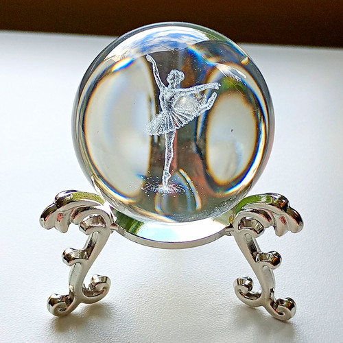 Clear glass ballerina ballet - clear,