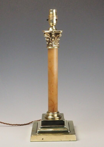 Table lamp marble and - lamp,