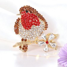Robin Brooch Gold Metal