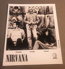 SET OF 4 X NIRVANA - GEFFEN Press Photos CREDITED TO  Anton Corbijn 8X10 INCH