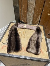 Jacoll Vintage Fur Brown Scarf Neck Warmer Shoulder Wrap Accessory Luxury