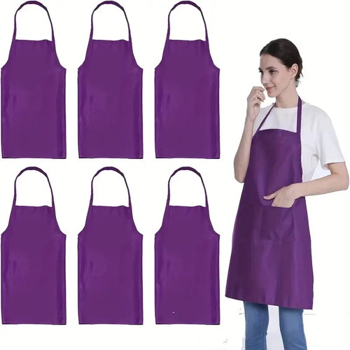 Plain apron with front pocket - plain,