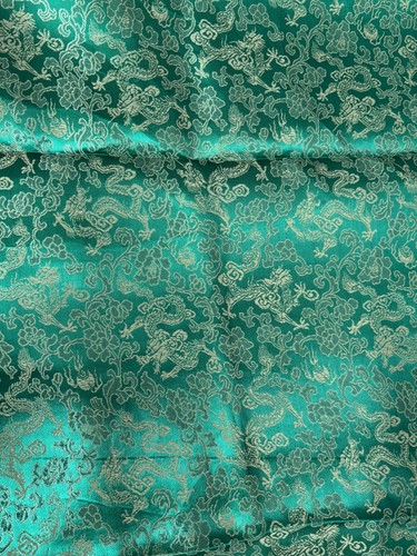 Dragon pearl brocade fabric - dragon,