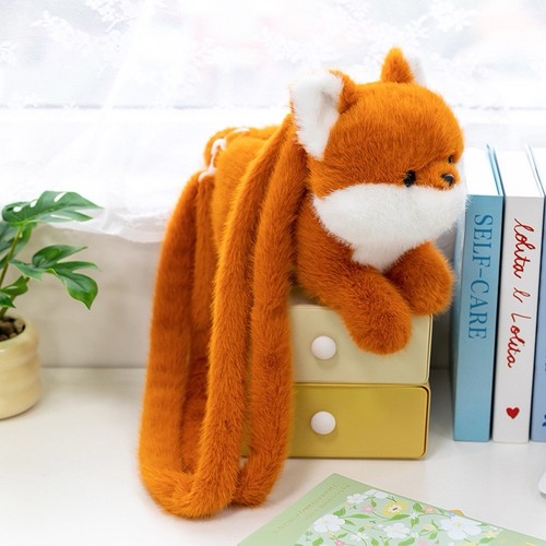 Cute fox crossbody plush - crossbody, purse