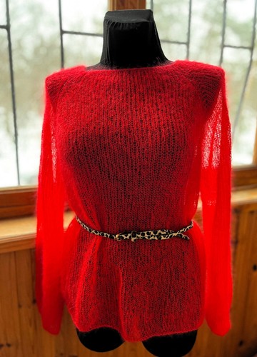 Handmade women red mohair - women,