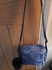 New Kipling Cross Body Shoulder Bag Colour Blue & Ille Fluffy Monkey Small Size