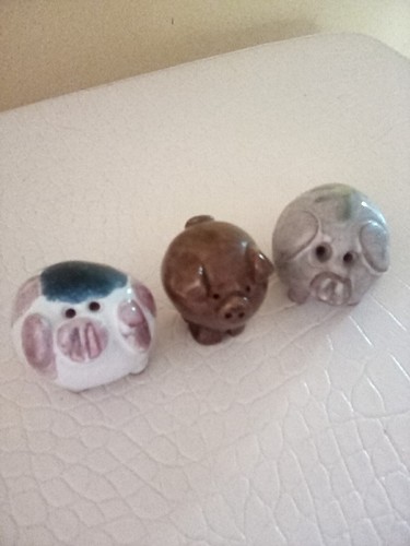 Three miniature pig handmade - miniature,