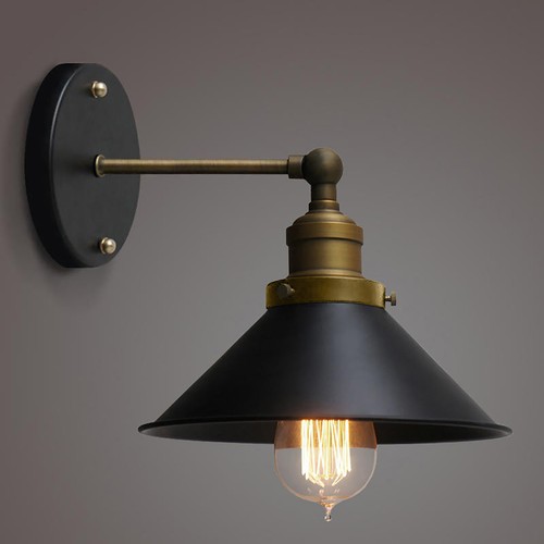 Industrial wall sconce retro - industrial,