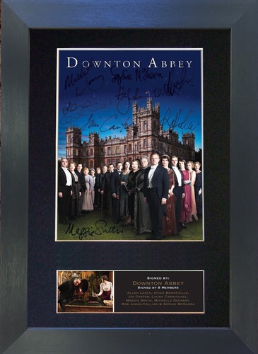 Downton abbey signed mounted - signed,