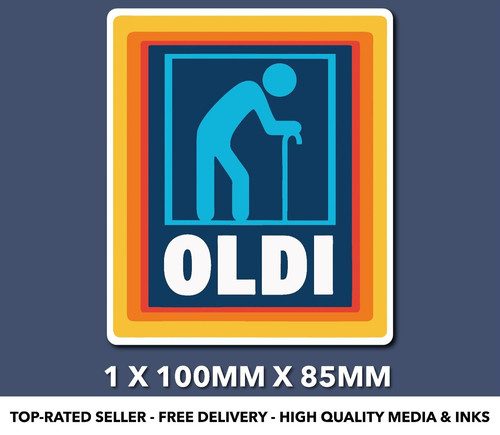 Oldi sticker funny joke - sticker,