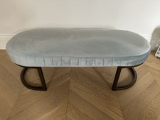 Velvet Brass 2 Seater Bench