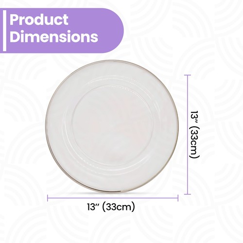 Glass charger plate gold - plate,
