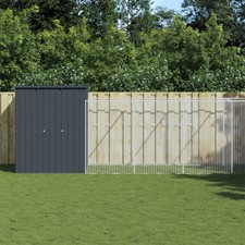 Dog House with Run Anthracite