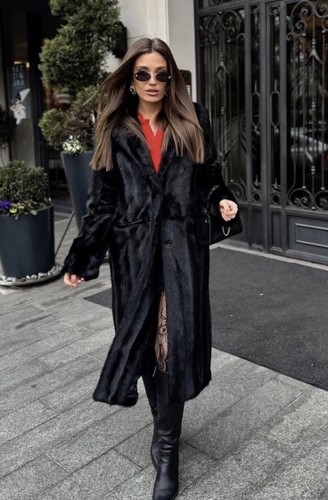 Zara black long - zara, coat
