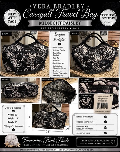 Vera bradley carryall - bradley,