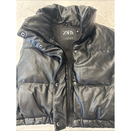 Nwt zara faux leather cropped - nwt,
