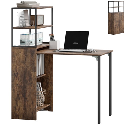 Homcom foldable computer desk - foldable,