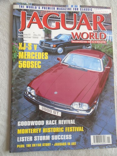 Jaguar world nov 1999 - nov, xjs