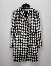 Zara Women's Check Tweed Coat