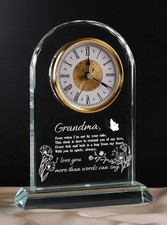 Grandma Glass Clock Gift from