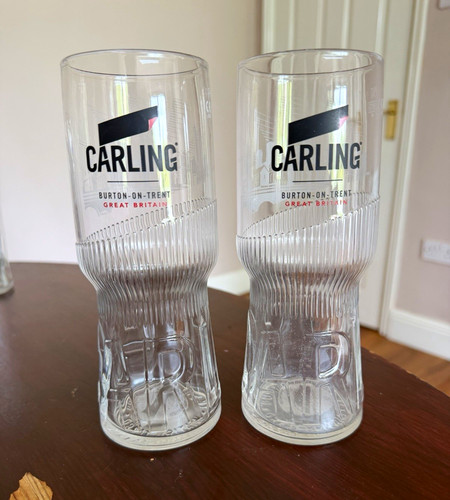 Carling pint beer glasses set - pint,