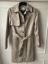 H&M Ladies Women’s Trench Coat Mac Beige Neutral Size 10 Excellent Condition