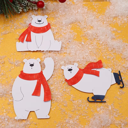 Polar bears scarves skates - polar,