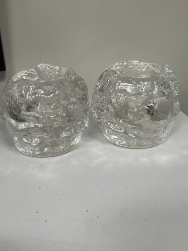 Pair kosta boda clear glass - pair,