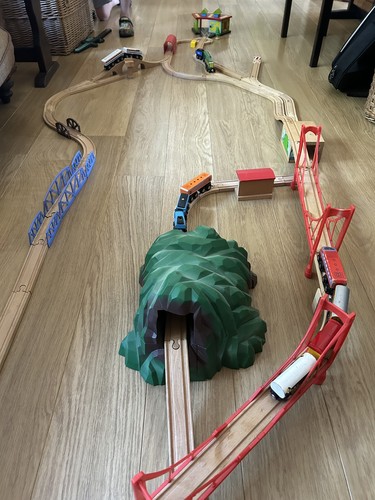 Huge wooden train set - huge,