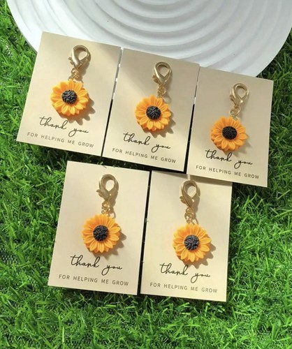 Sunflower keychain resin - keychain,