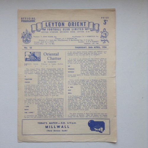 1955 leyton orient v - 1955/56,