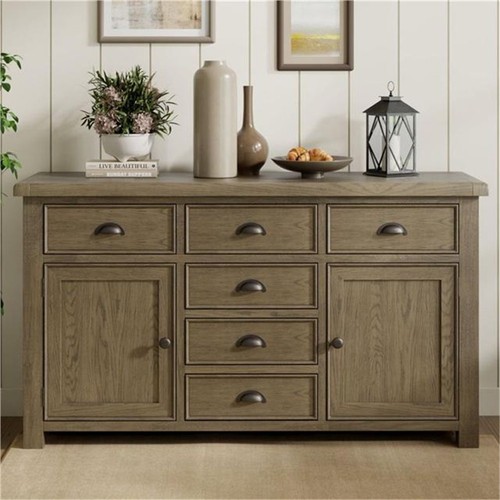 Oak large drawer sideboard - drawer,