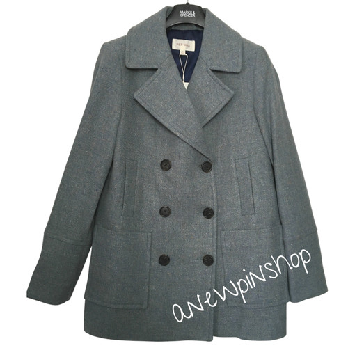 Ladies jacket blue peacoat - m&s,