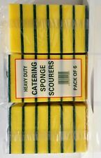 18x Large Heavy Duty Catering Sponge Scourers Kitchen Washing Up Scouring Pads