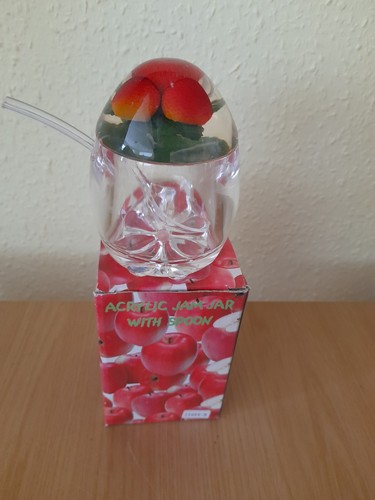 Vintage acrylic jam pot - vintage,