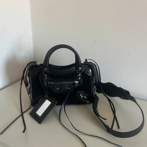 Balenciaga black woven leather - balenciaga,