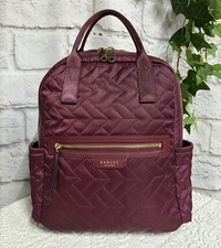 👜RADLEY BNWOT Ladies Medium Finsbury Park Quilted Backpack, Merlot, RRP £149👜