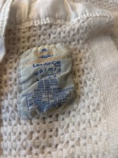 Vintage Pure Wool Cream Cellular Lan-Air-Cel Blanket