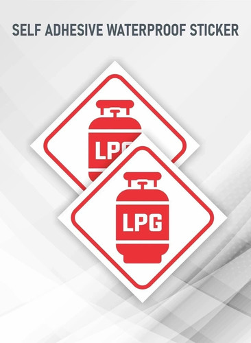 Lpg warning self - lpg, adhesive