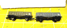 LIMA N gauge 2 x Medium wheelbase coal Wagons "BR Arrows" Logo Grey (see text)