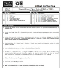 PCT Fixed Flange Towbar For Mitsubishi Shogun Montero & Pajero SWB V80 2007-On