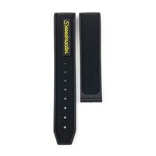 19 20 21 22mm Black/Yellow Rubber Silicone Strap Band fits OMEGA SpeedMaster
