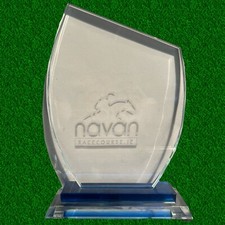 Navan Racecourse Presentation Trophy Etched Glass