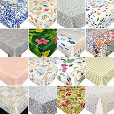 WIPE CLEAN TABLECLOTH VINYL COVER OILCLOTH WIPEABLE PROTECTOR 140 x 100 cm