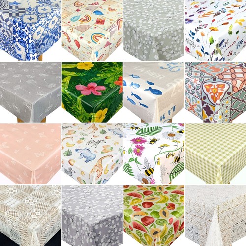 Wipe clean tablecloth vinyl - clean,