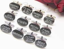 Wedding Cufflinks Groom BLACK