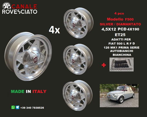 Alloy wheels fiat 500 - 500, 126